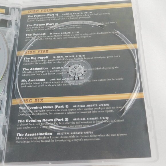 Matlock 1991 6th Season 6 DVD Set 2011 Crime Drama Andy Griffith Nancy Stafford - Picture 10 of 10